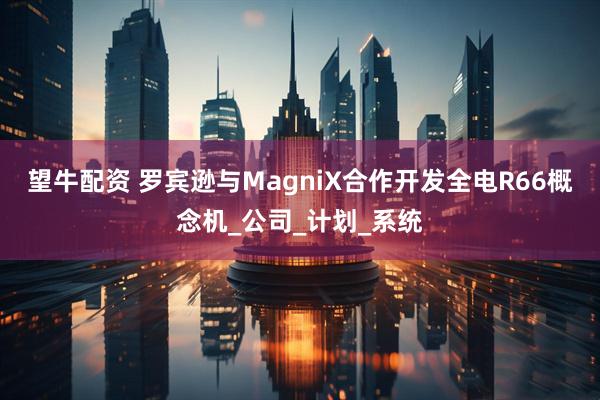 望牛配资 罗宾逊与MagniX合作开发全电R66概念机_公司_计划_系统